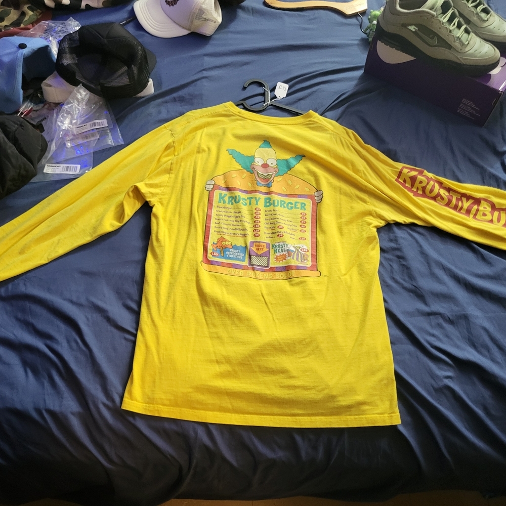 Krusty Burger Adult Long Sleeve Vans Shirt